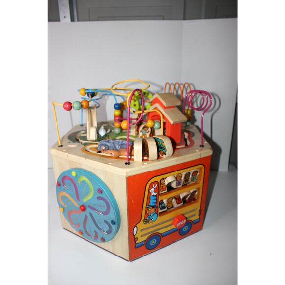 B. toys Wooden Activity Cube - Youniversity A School-Themed Activity Center - Picture 1 of 6